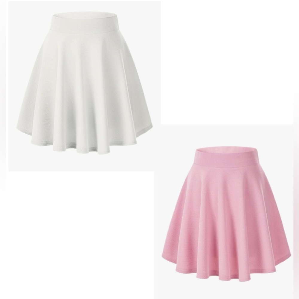 Amazon Juniors skirts 2 total Sz Medium pink white